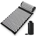 Sharper Image® Acupressure Mat & Pillow Set with Travel Bag for Full Body Muscle Recovery & Relaxation Stress & Anxiety Relief Back Neck Shoulder Pain Relief| Portable Travel Massage Tool Gift